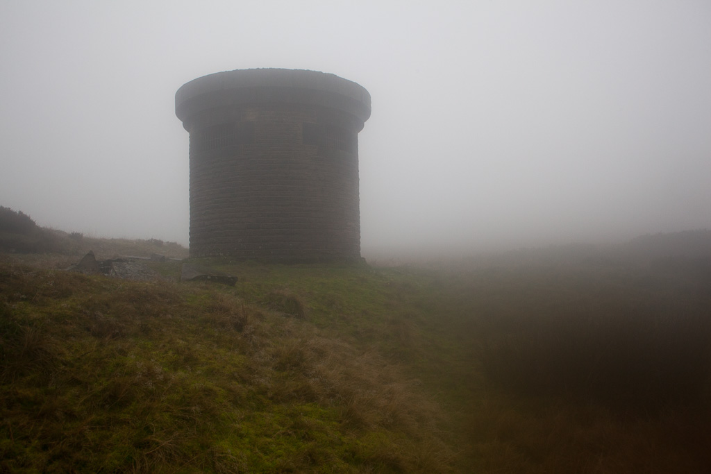 Ventilation shaft in fog