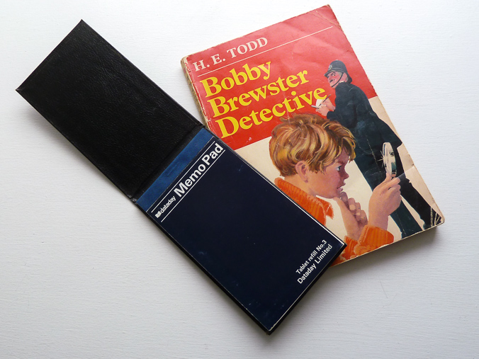 Notebook and Bobby Brewster book