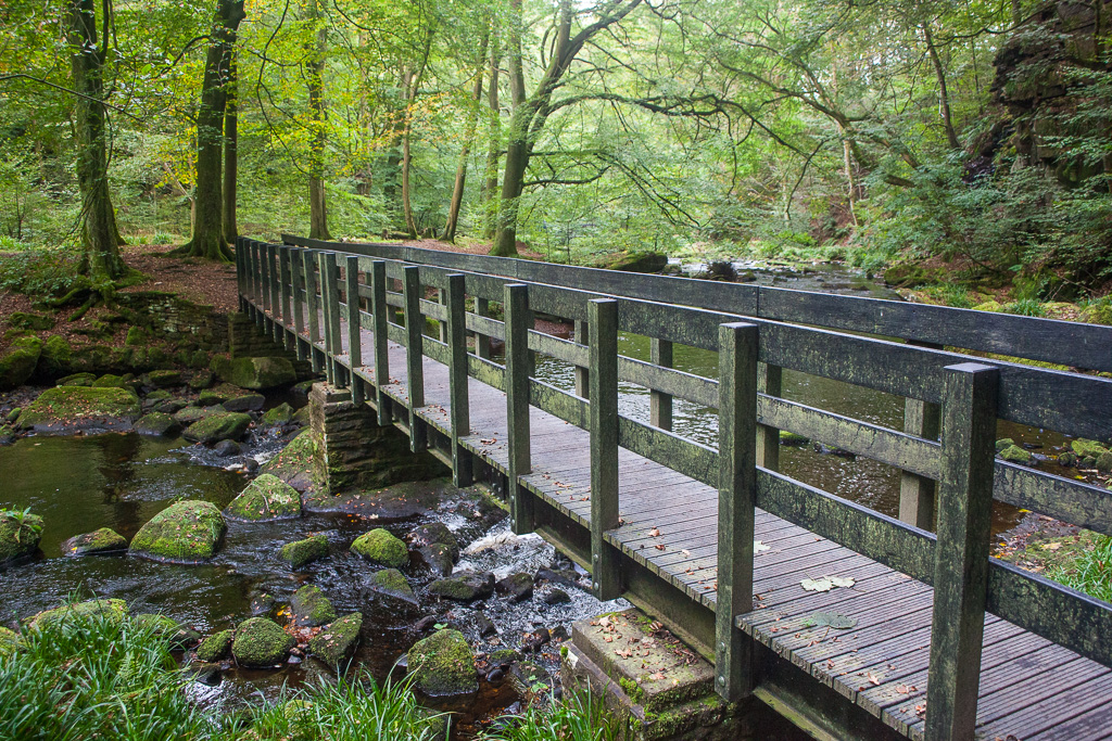 Footbridge over Hebden Water, Hardcastle Crags