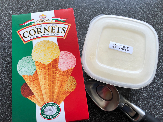 Limoncello ice-cream