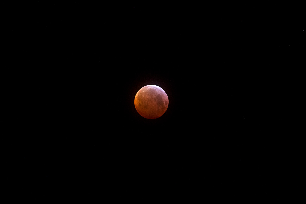 Eclipsed moon