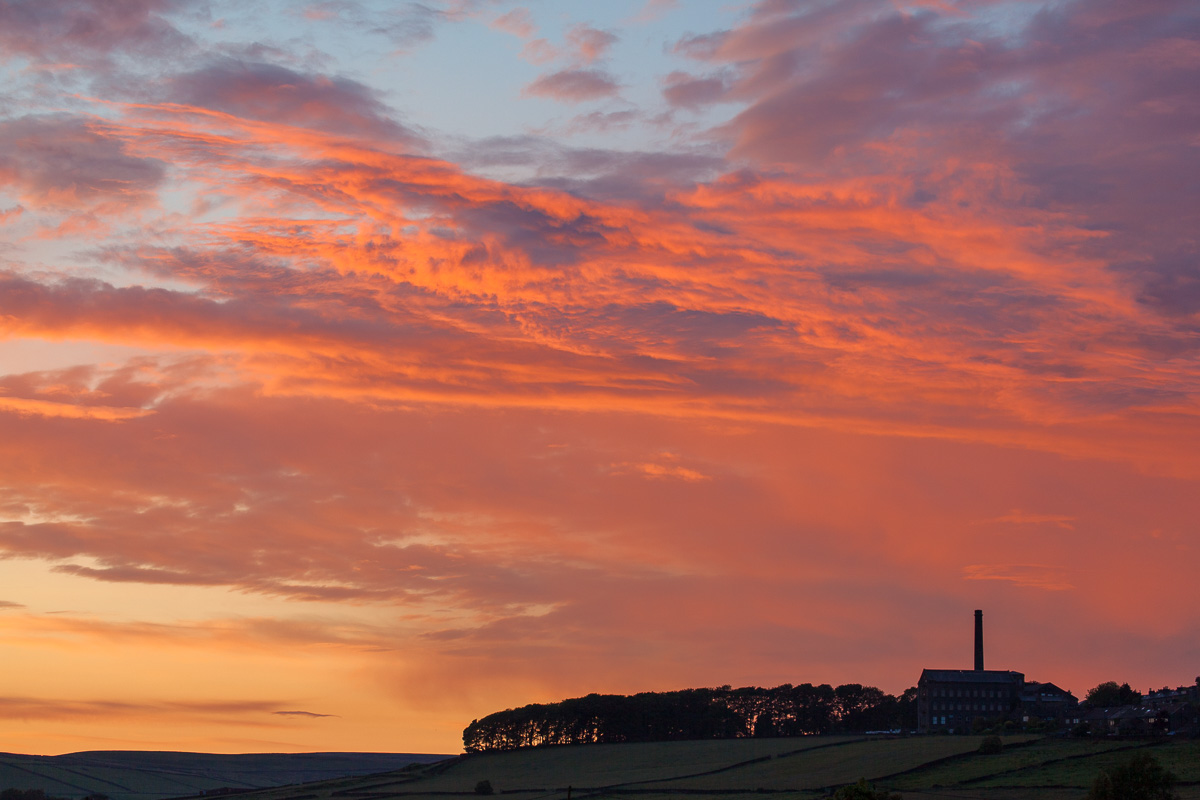 Sunset behind Old Town Mill