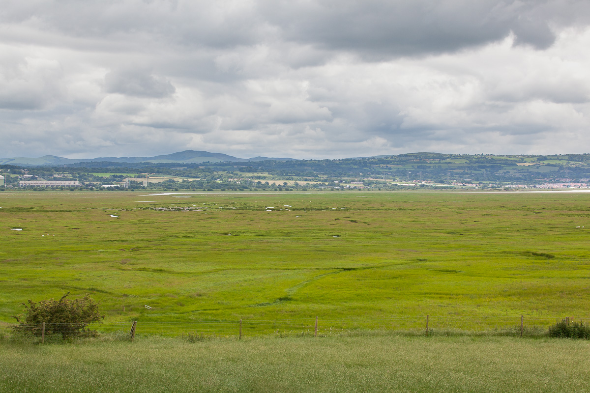 Moel Famau and the Dee Marshes from Burton Point