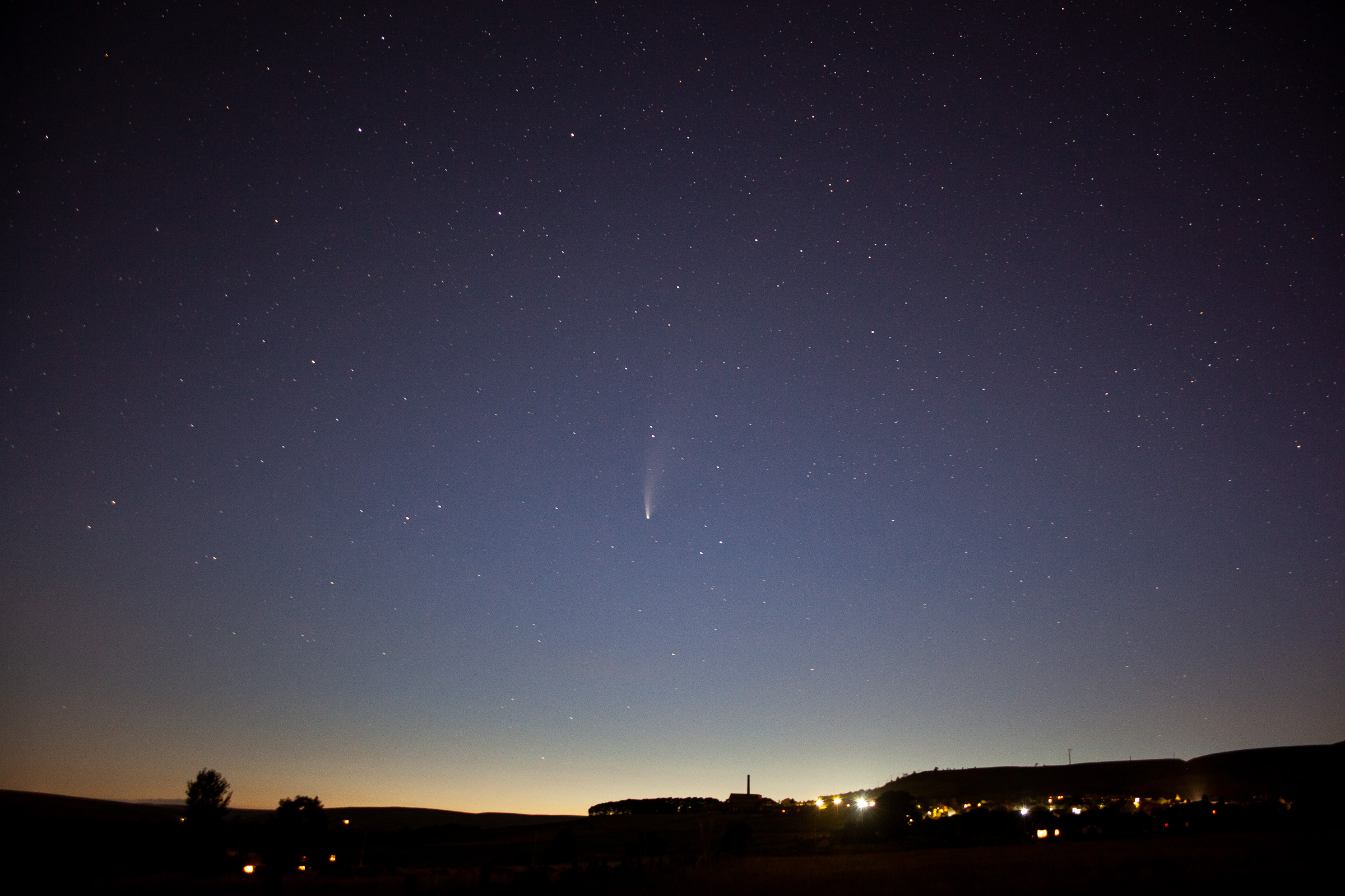 Comet Neowise over Old Town Mill, Hebden Bridge