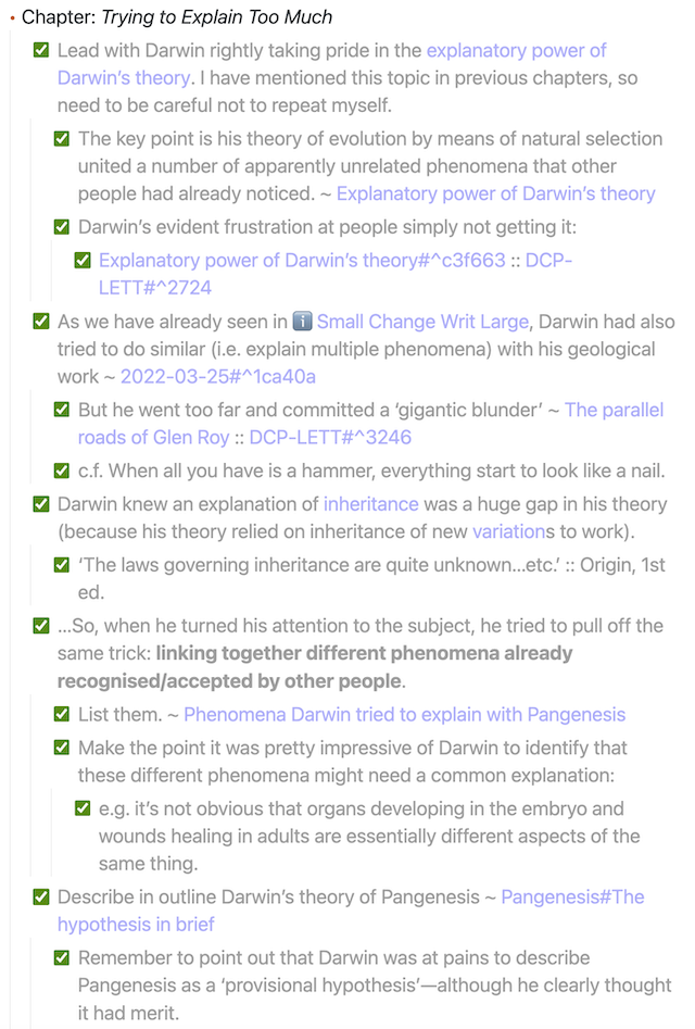 Section of chapter outline