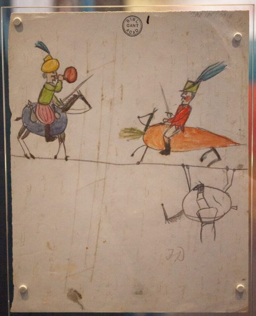 This image has an empty alt attribute; its file name is 20221101-3312-519x640.jpg
Drawing made by one of Darwin’s children on the back of a manuscript page of the first edition of On the Origin of Species.