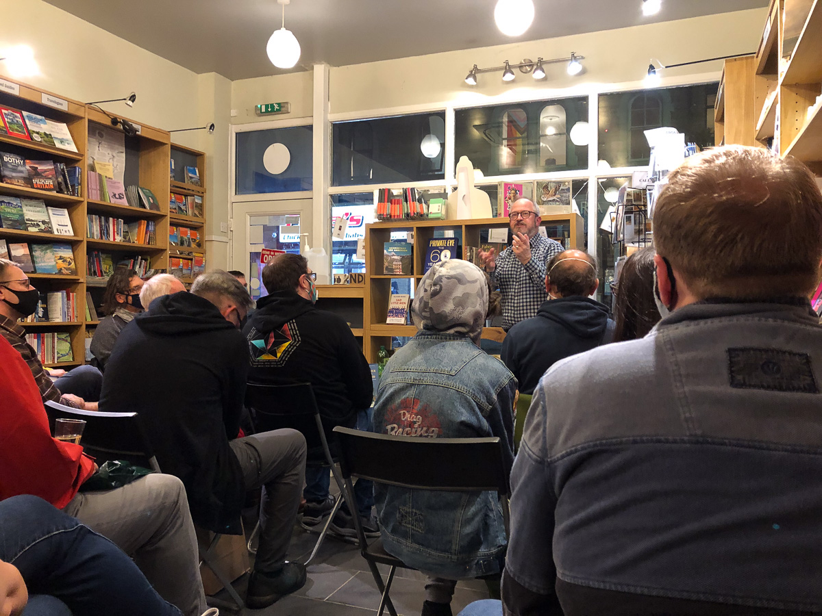 Robin Ince at the Book Case in Hebden Bridge