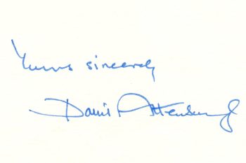 Corresponding with Sir David Attenborough